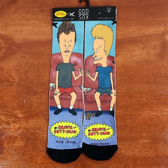 Odd Sox Other - Odd Sox MTV Beavis And Butt-Head Men's 6-13 Crew Socks